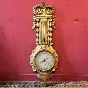 Baromètre thermomètre, époque Louis XVI