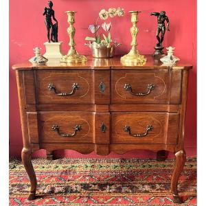 Small Provencal Crossbow Chest Of Drawers, 18th Century