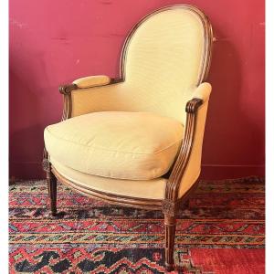 Estampillée Jullienne, bergère époque Louis XVI