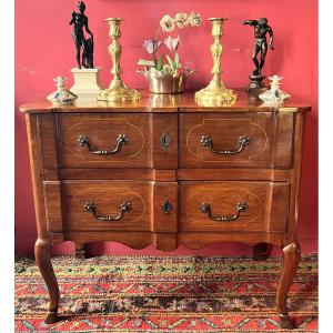 Small Provençal Chest Of Drawers With A Crossbow Mechanism, 18th Century