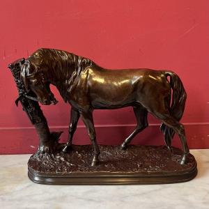 P.J. Mène, cheval au palmier, XIXème siècle