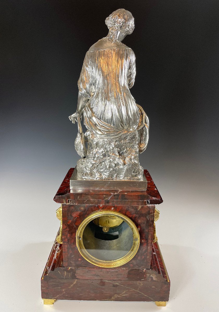 Pendule Sappho Signé Bronzier David / Horloger Bernoux 1870-photo-5