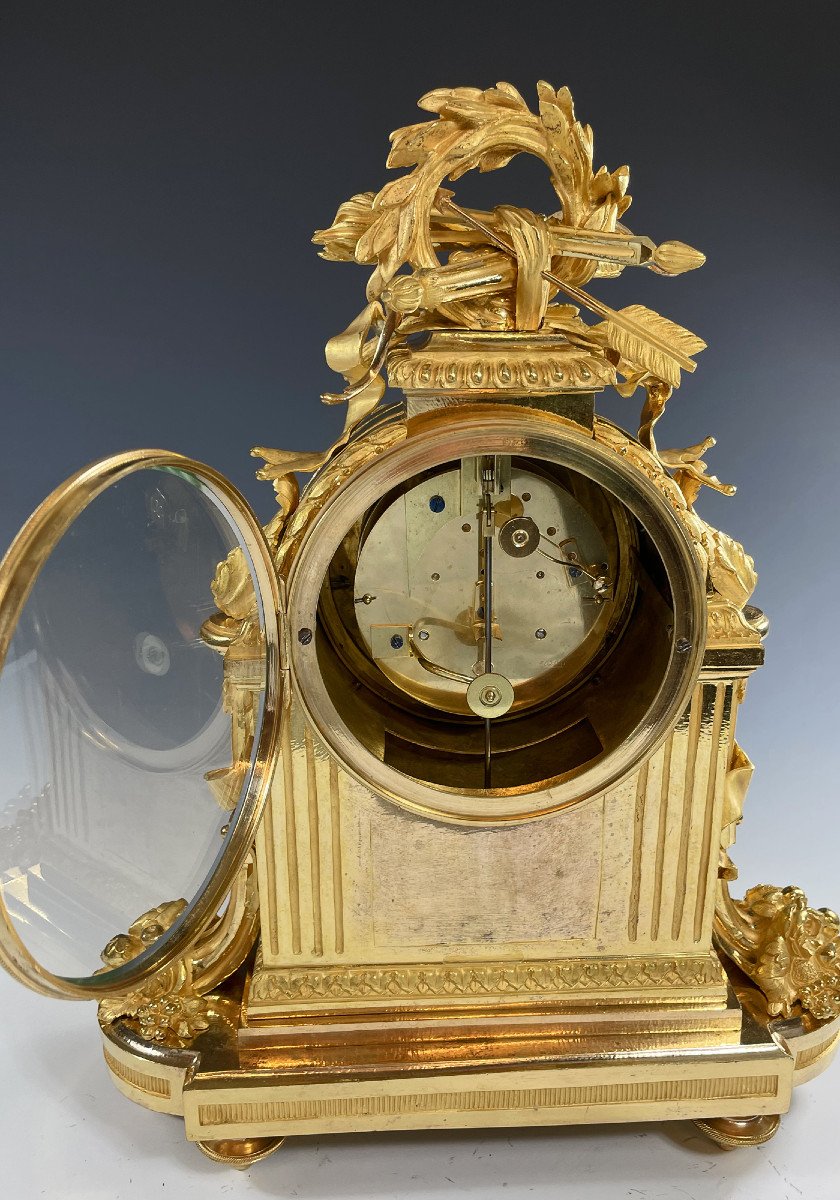 Clock Gilded Bronze Napoléon III Farret-photo-4