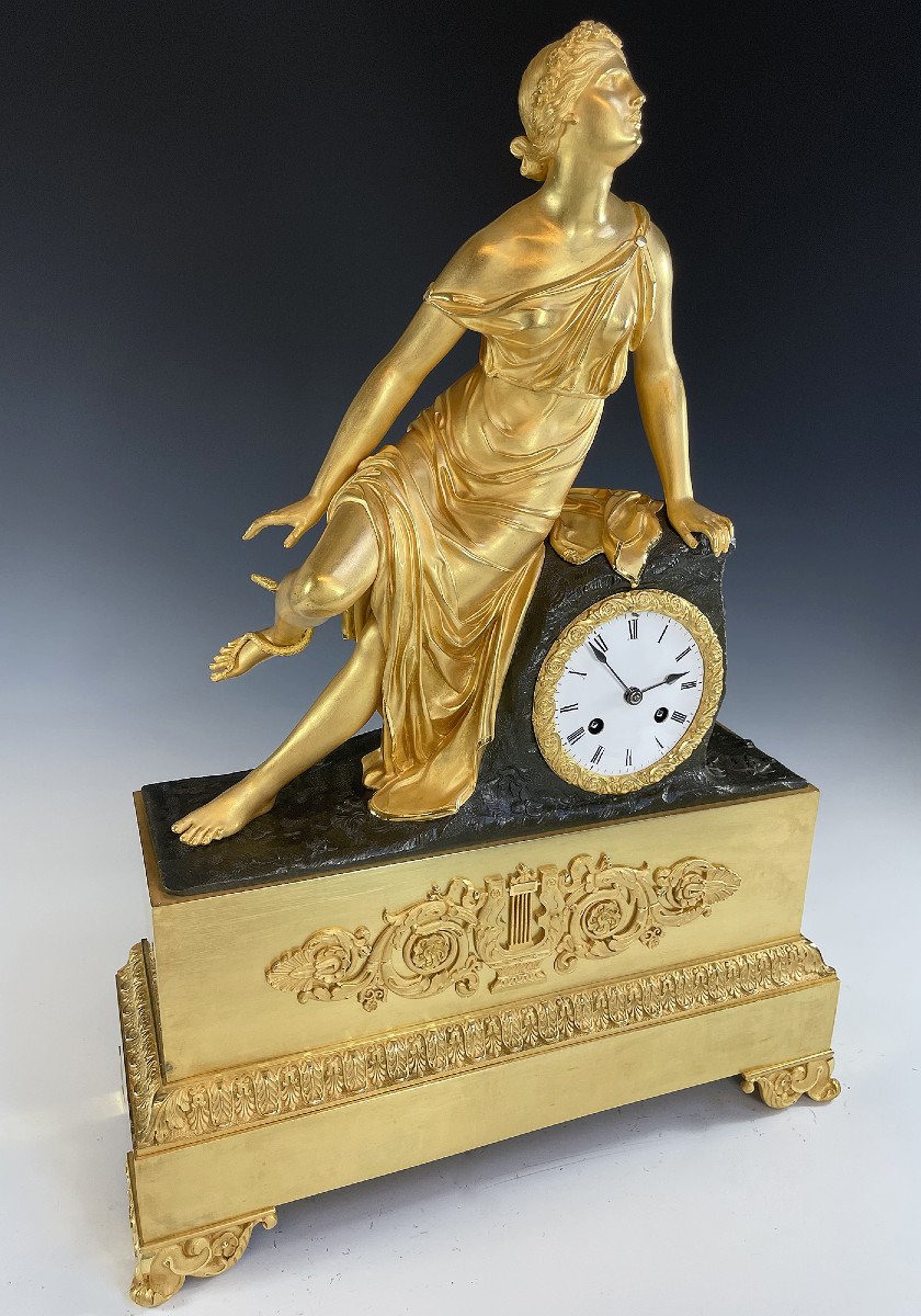 Clock Mythologique "eurydice And The Snake" 1840-photo-3