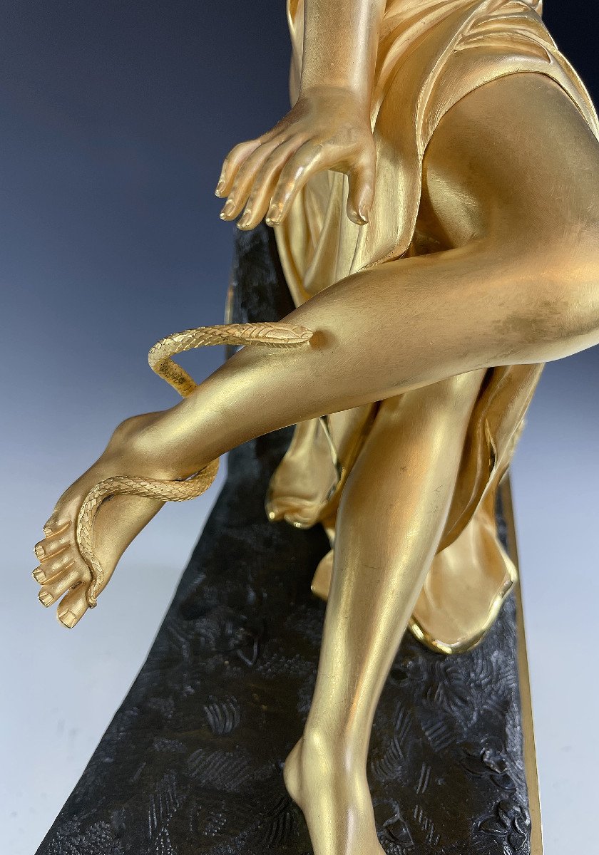 Clock Mythologique "eurydice And The Snake" 1840-photo-3