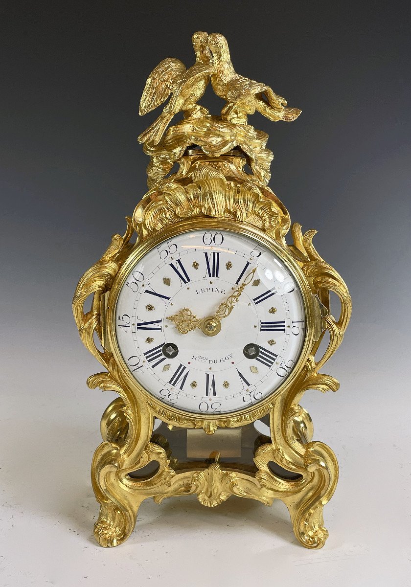 Pendule Cartel Louis XV Lepine Horloger Du Roi -photo-2