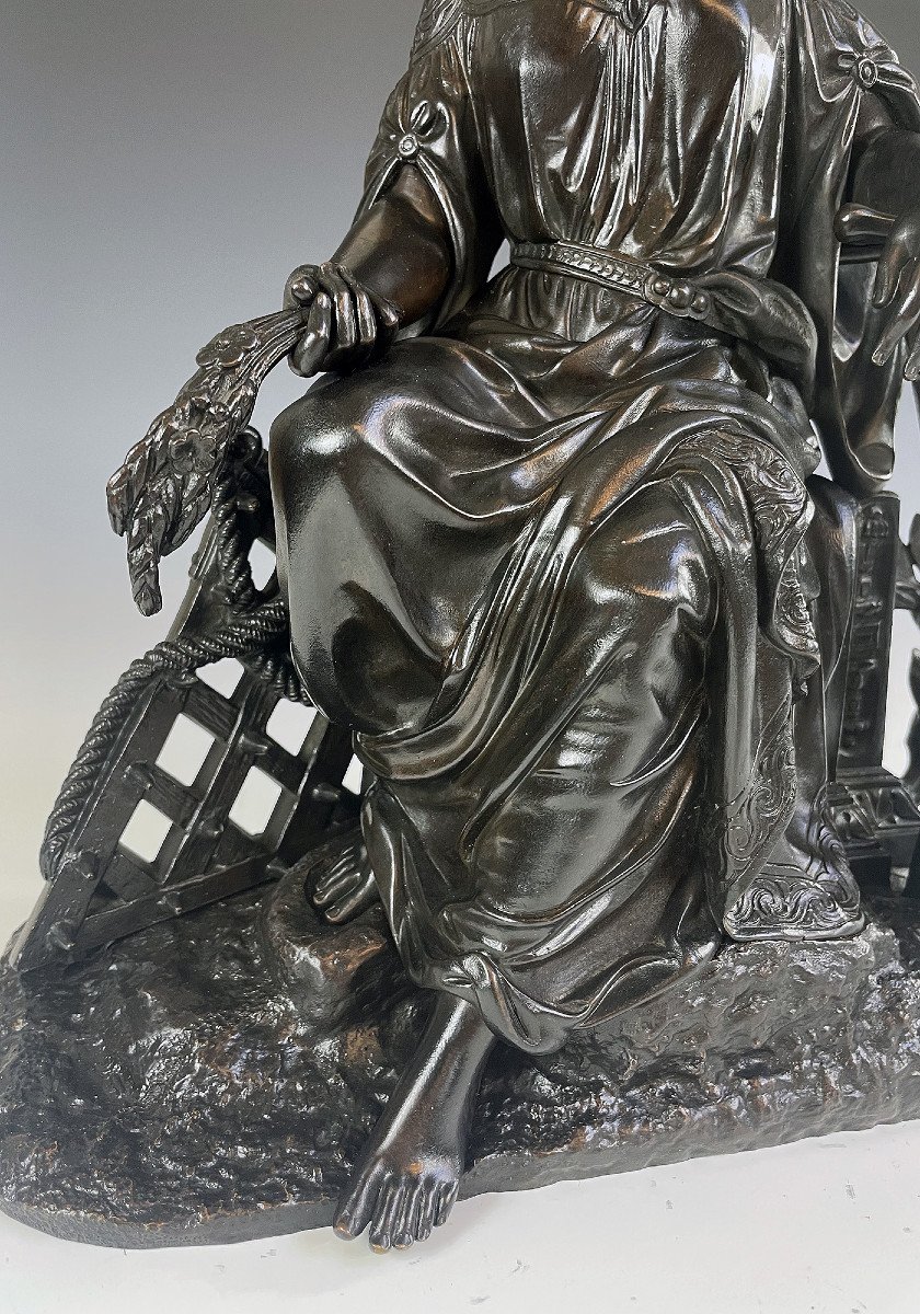  Sculpture Mythological In Bronze “goddess Ceres” 1850-photo-4