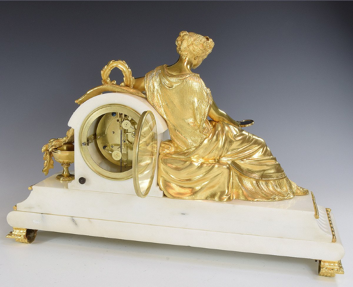 Pendule Jeune Femme Au Miroir Farret-photo-2