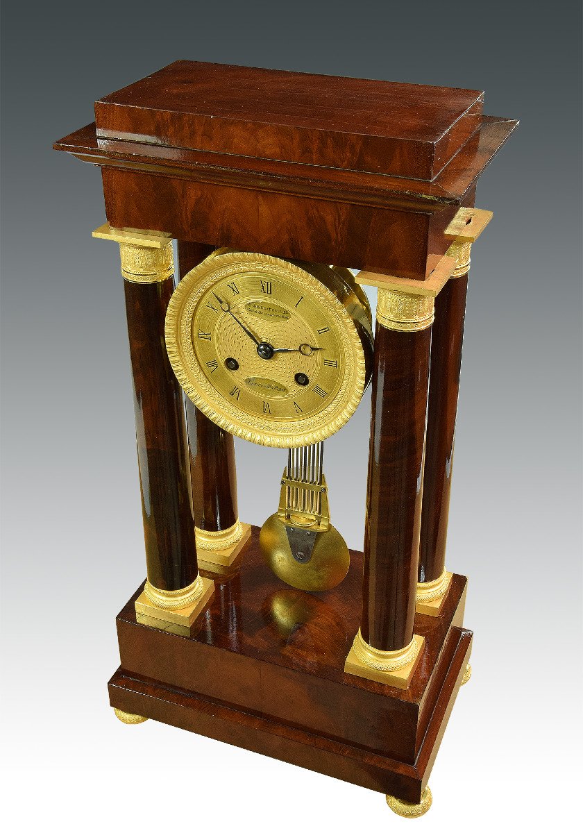 Portico Clock Clockmaker : Lesieur / Bronzier : Gallien / Cabinetmaker : Pigneret-photo-4