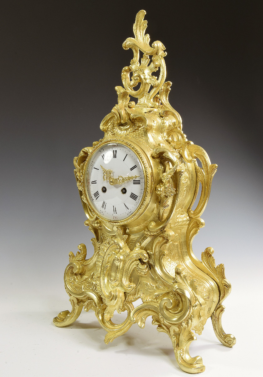 Grande Pendule Cartel Style Louis XV Vincent 1860