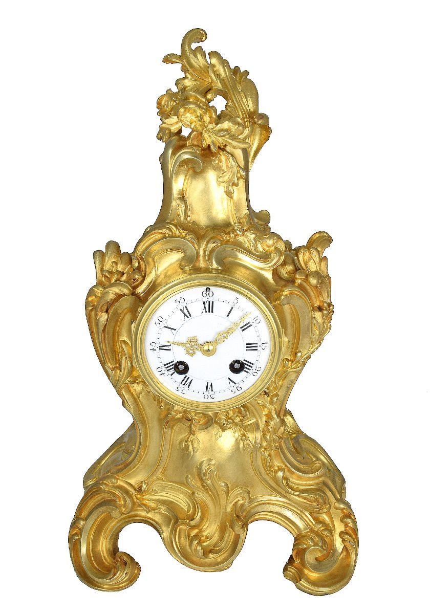  Clock Sculptor Eugène Lelièvre (1856-1945) Louis XV-photo-1