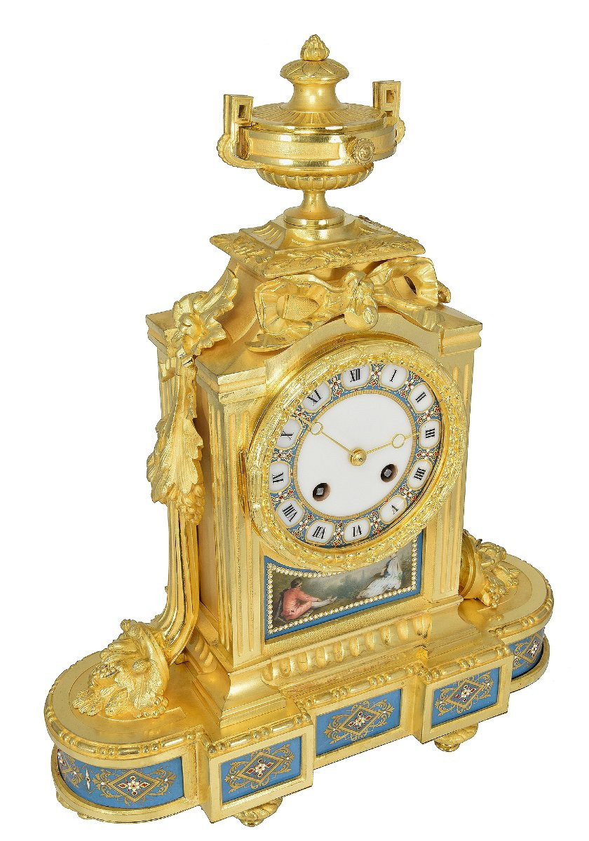 Pendule bronze et porcelaine RAINGO-FRERE PARIS 1850-photo-4