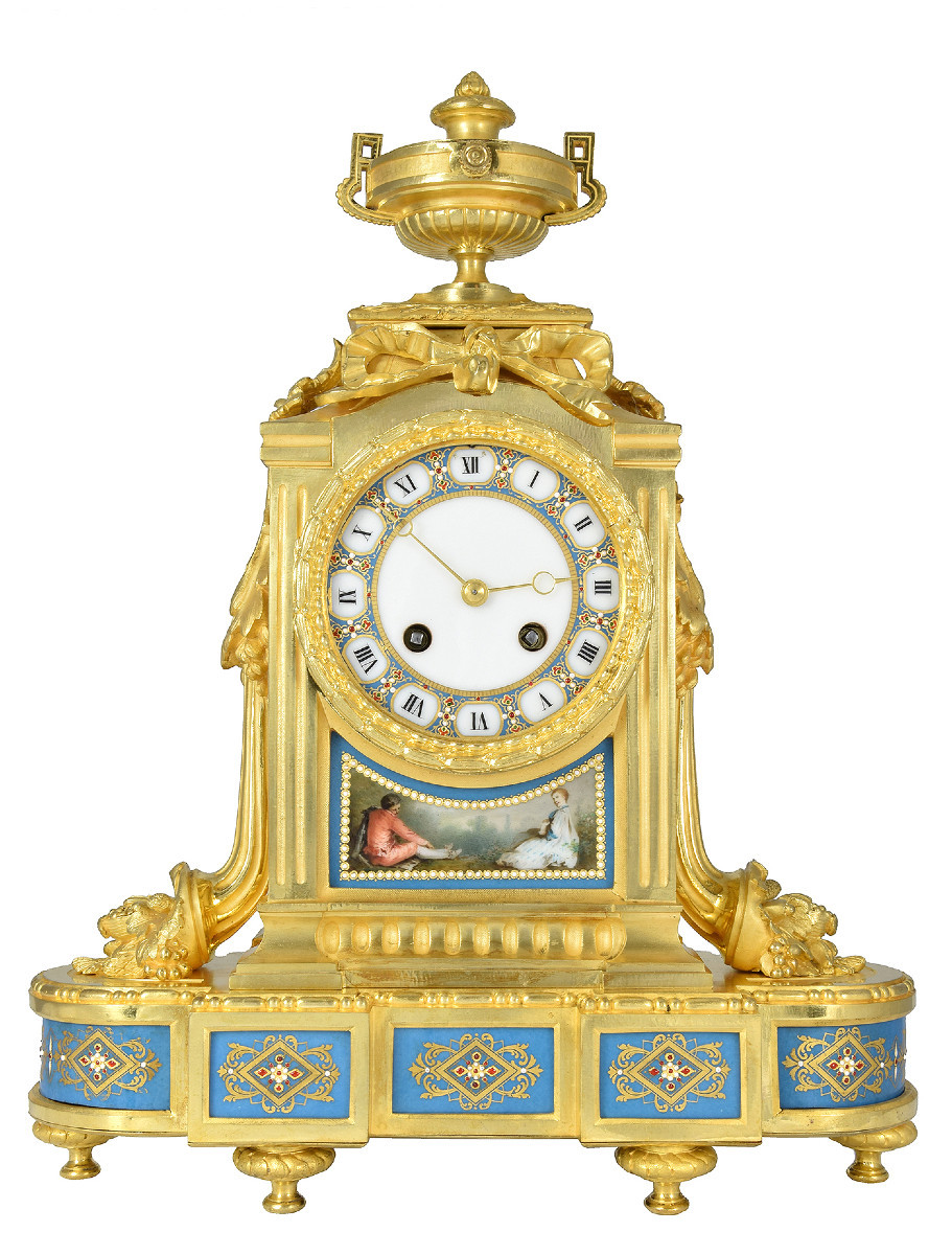 Pendule bronze et porcelaine RAINGO-FRERE PARIS 1850