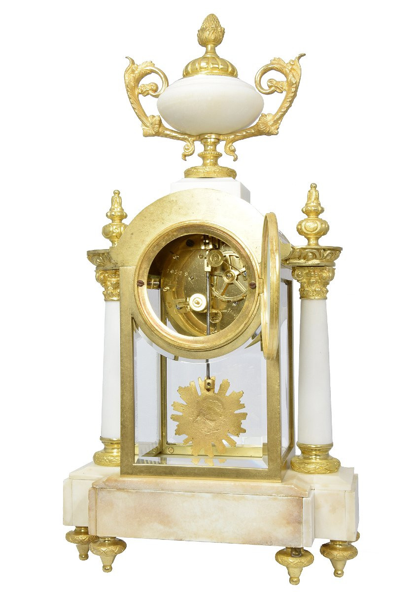 Clock Glass Bronze And Marble Watchmaker : Marti-photo-2