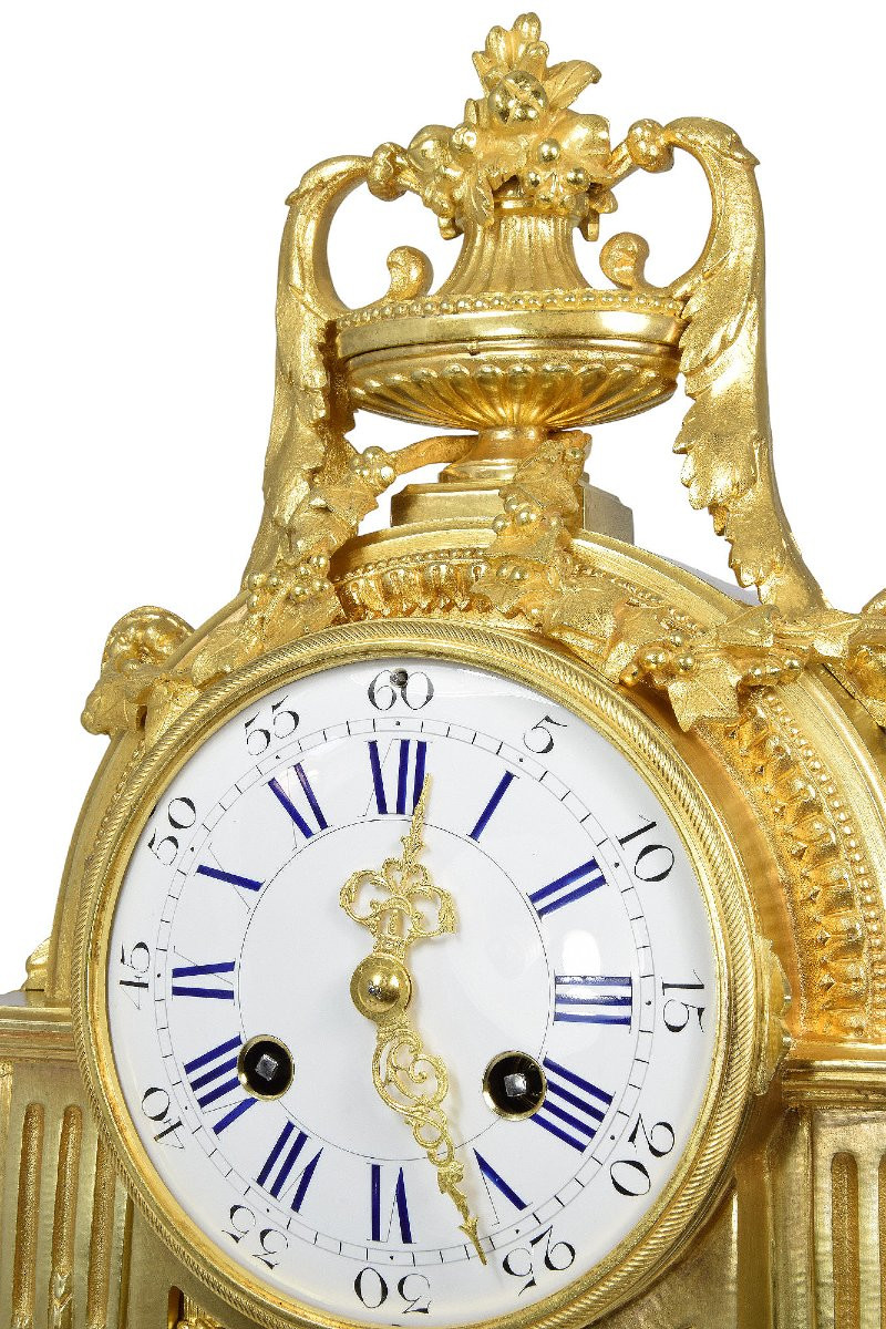 Clock In Gilded Bronze Napoléon III-photo-2