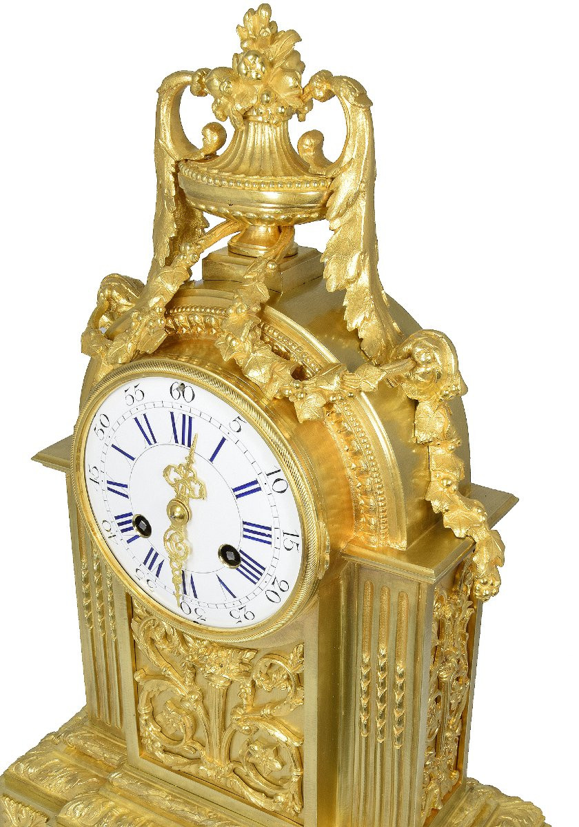 Clock In Gilded Bronze Napoléon III-photo-3