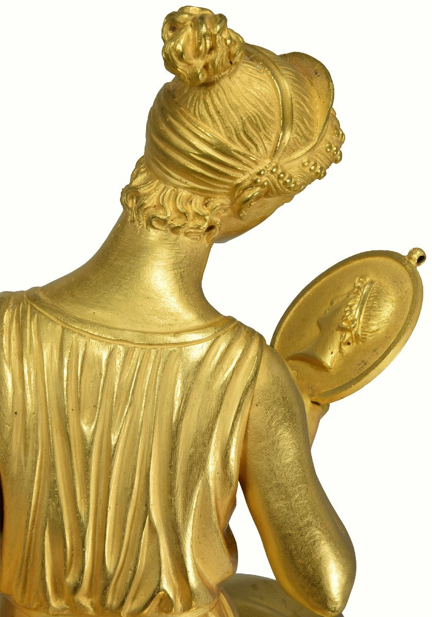 Pendule Laure et Pétrarque, le poète et sa jolie muse -photo-4
