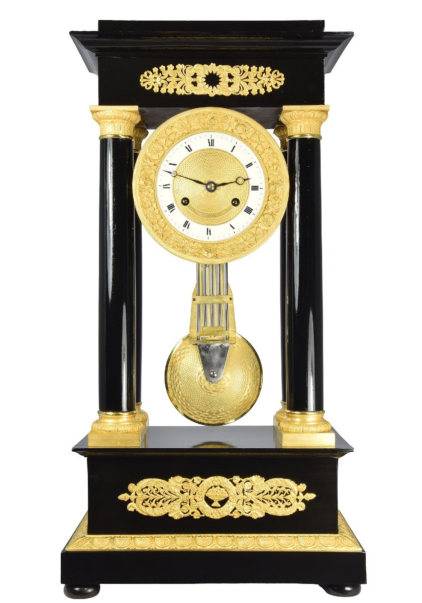 Large Clock Portico Watchmaker : Caillot 1830-photo-2