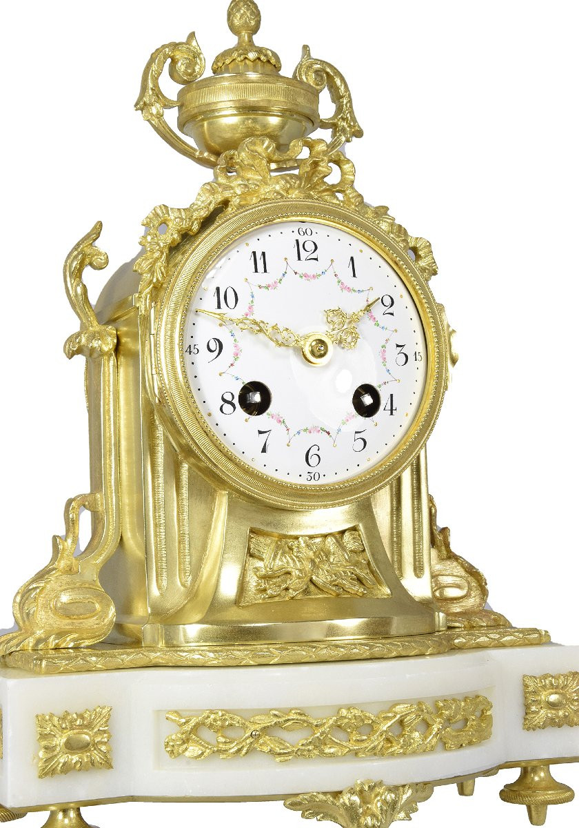 Clock In Marble And Gilded Bronze Napoléon III-photo-3