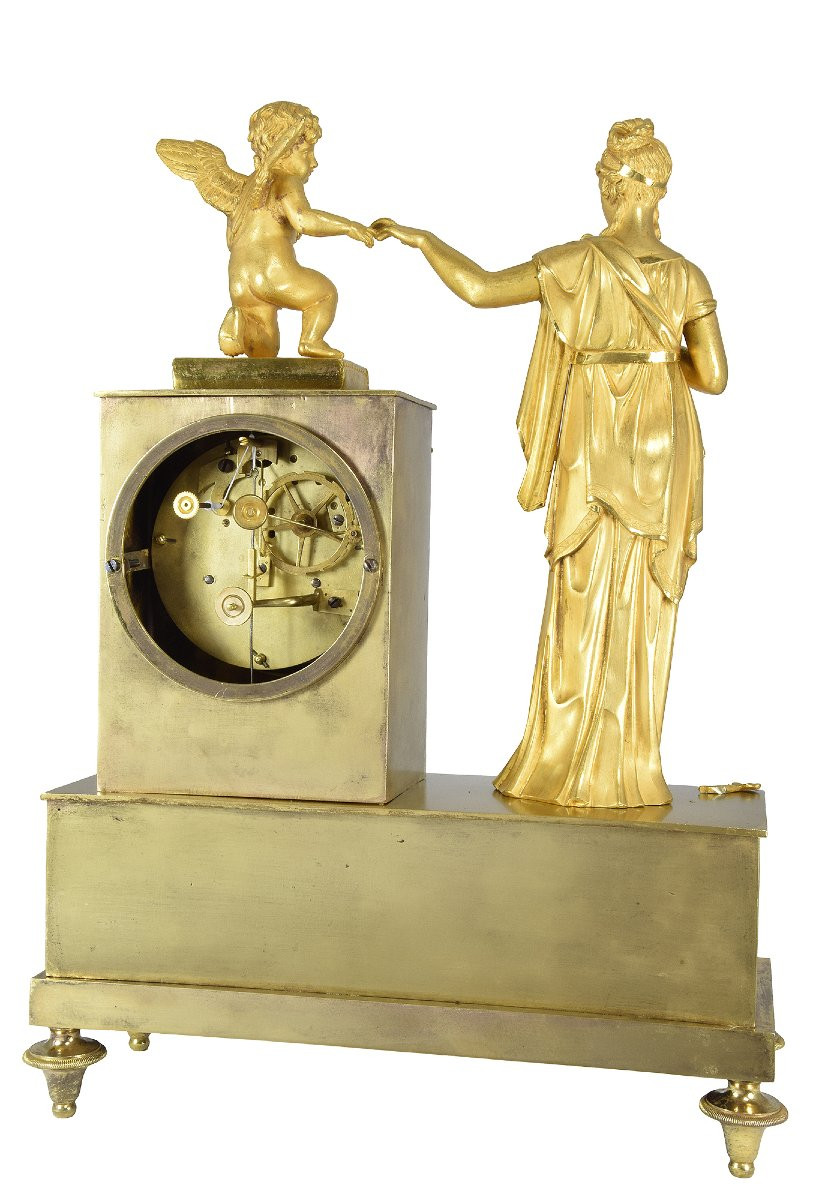 Pendule "Union de l'Amour" Epoque Empire-photo-4