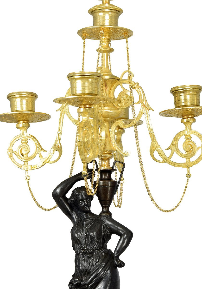 Candlesticks Vestal Napoléon III-photo-3