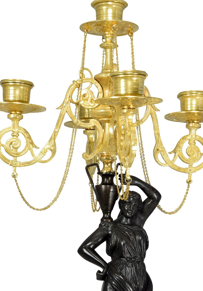 Candlesticks Vestal Napoléon III-photo-4