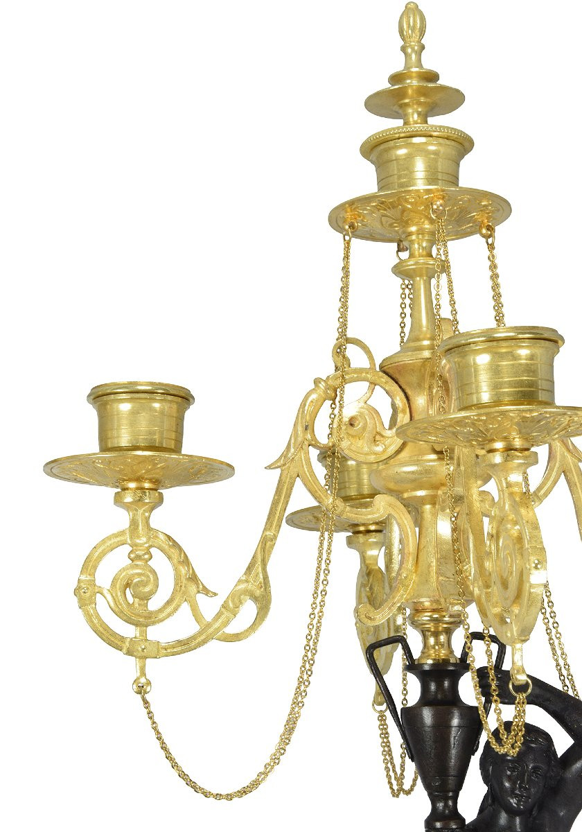 Candlesticks Vestal Napoléon III-photo-4