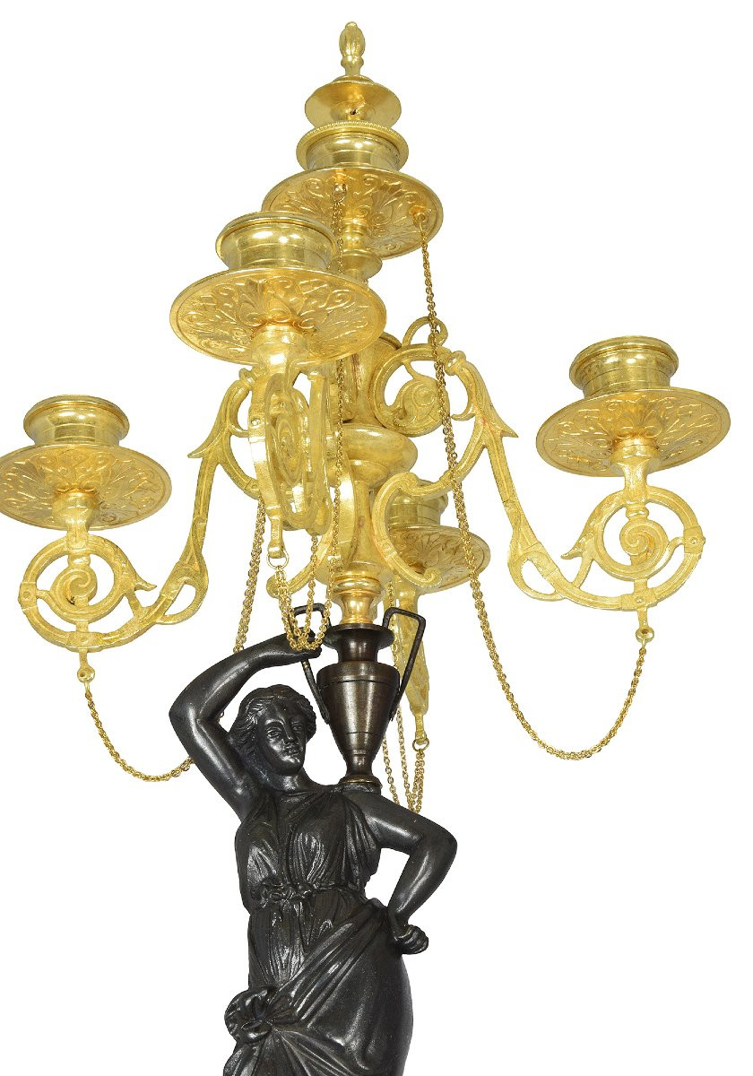 Candlesticks Vestal Napoléon III-photo-5