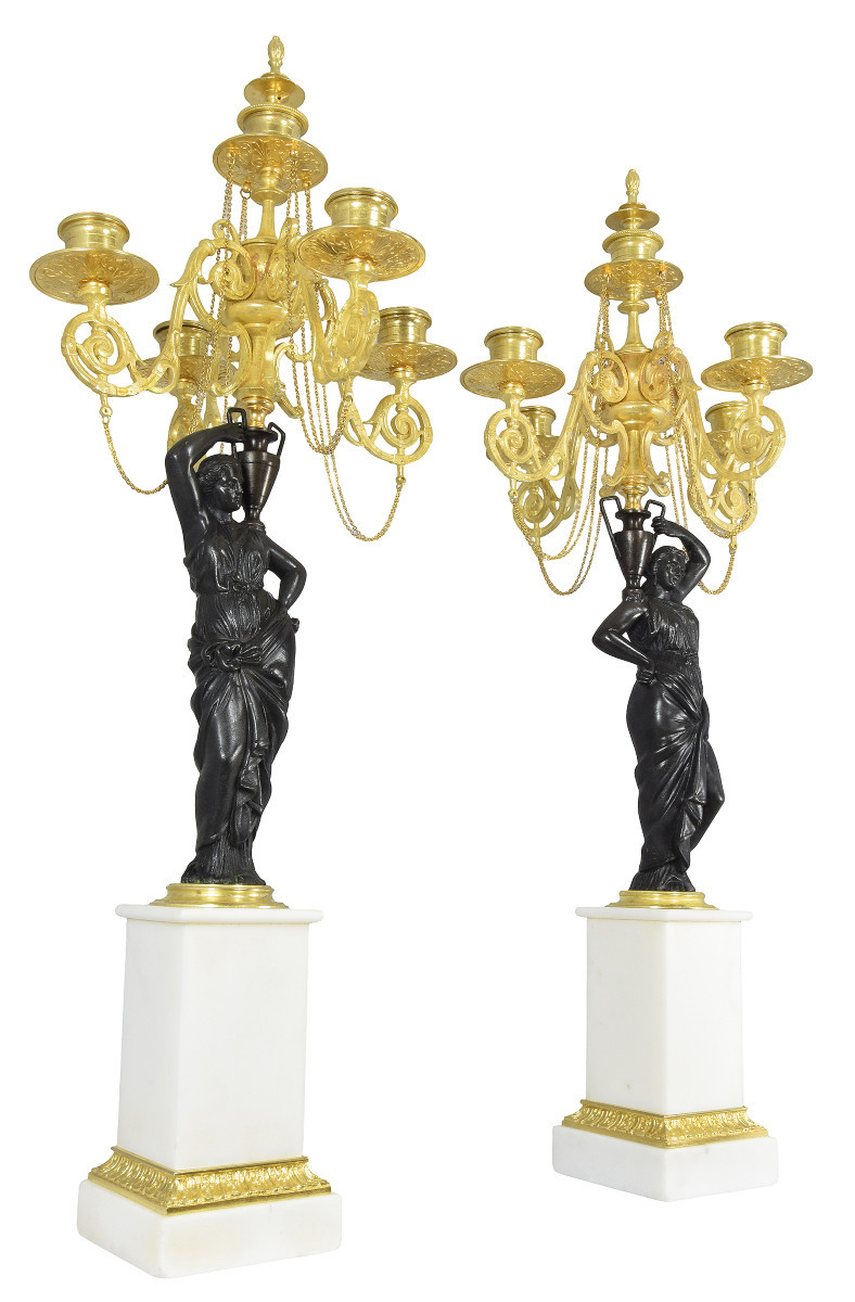 Candlesticks Vestal Napoléon III