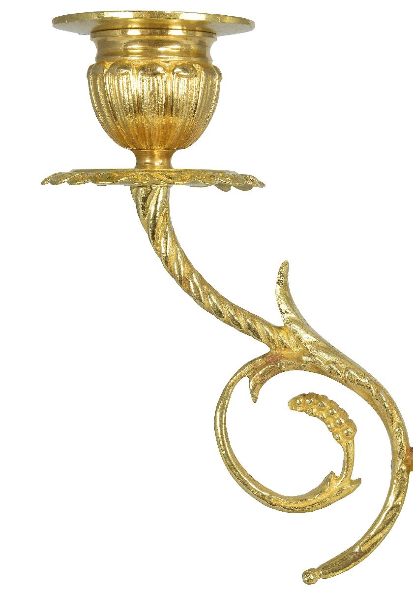 Pair Of Candlesticks In Bronze And Porcelain XIXème-photo-3