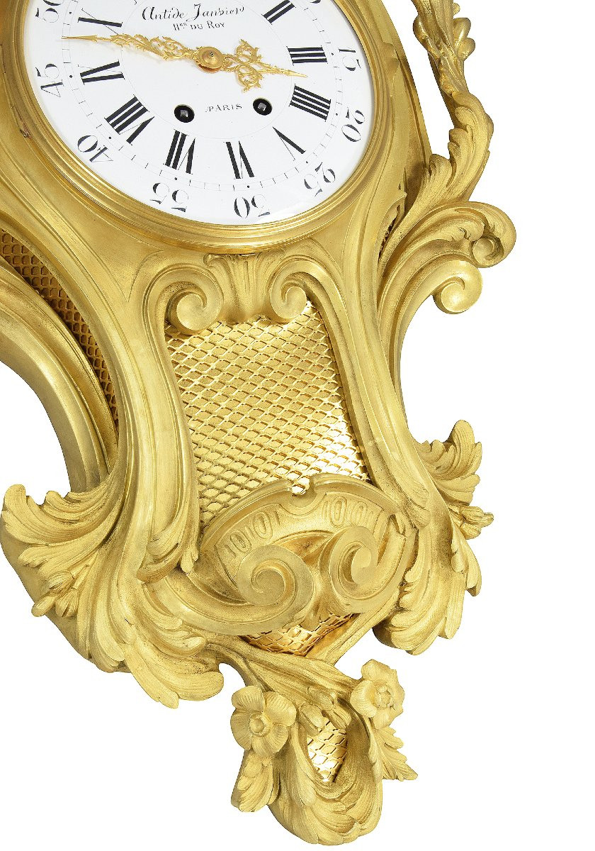  Very Large Clock Wall 75cm Bronze Style Louis XV  19th Century-photo-2