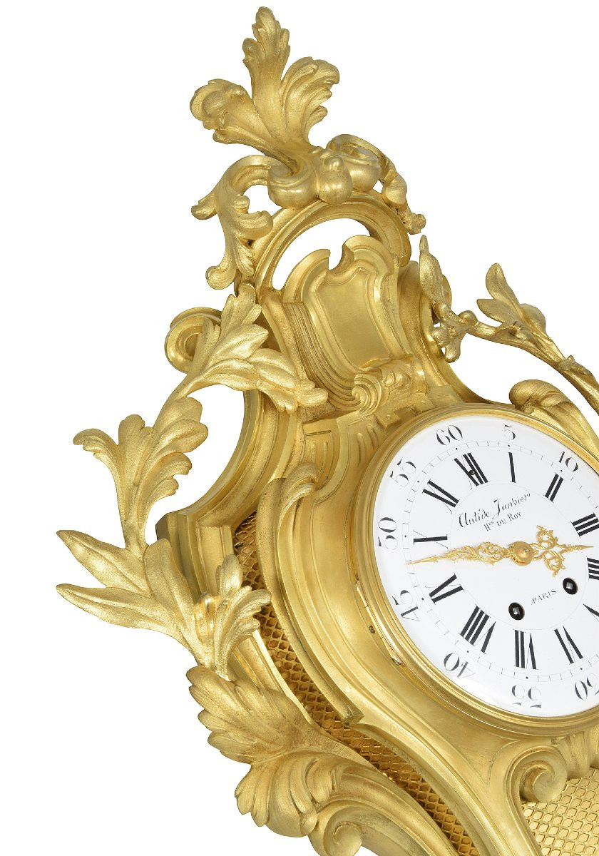  Very Large Clock Wall 75cm Bronze Style Louis XV  19th Century-photo-4