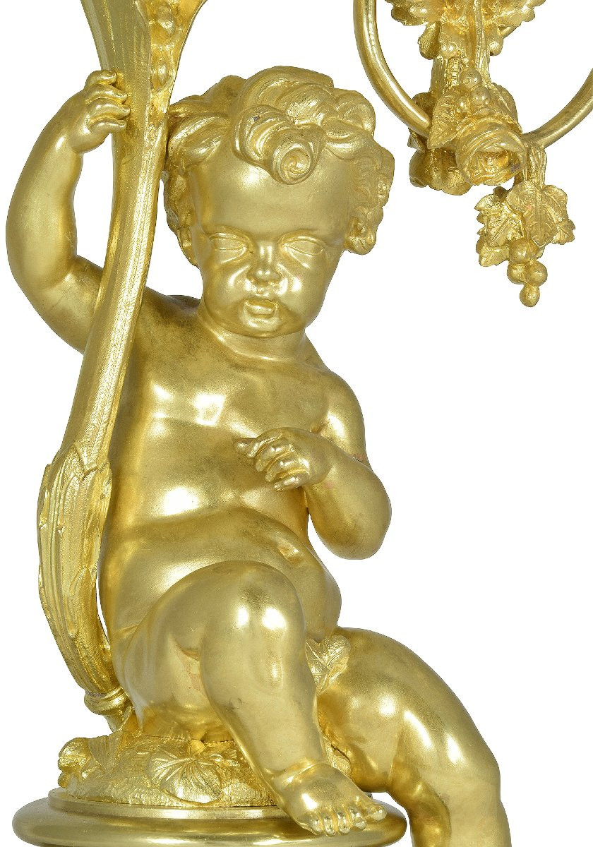 Xl Candelabra Gilt Bronze Napoléon III-photo-1