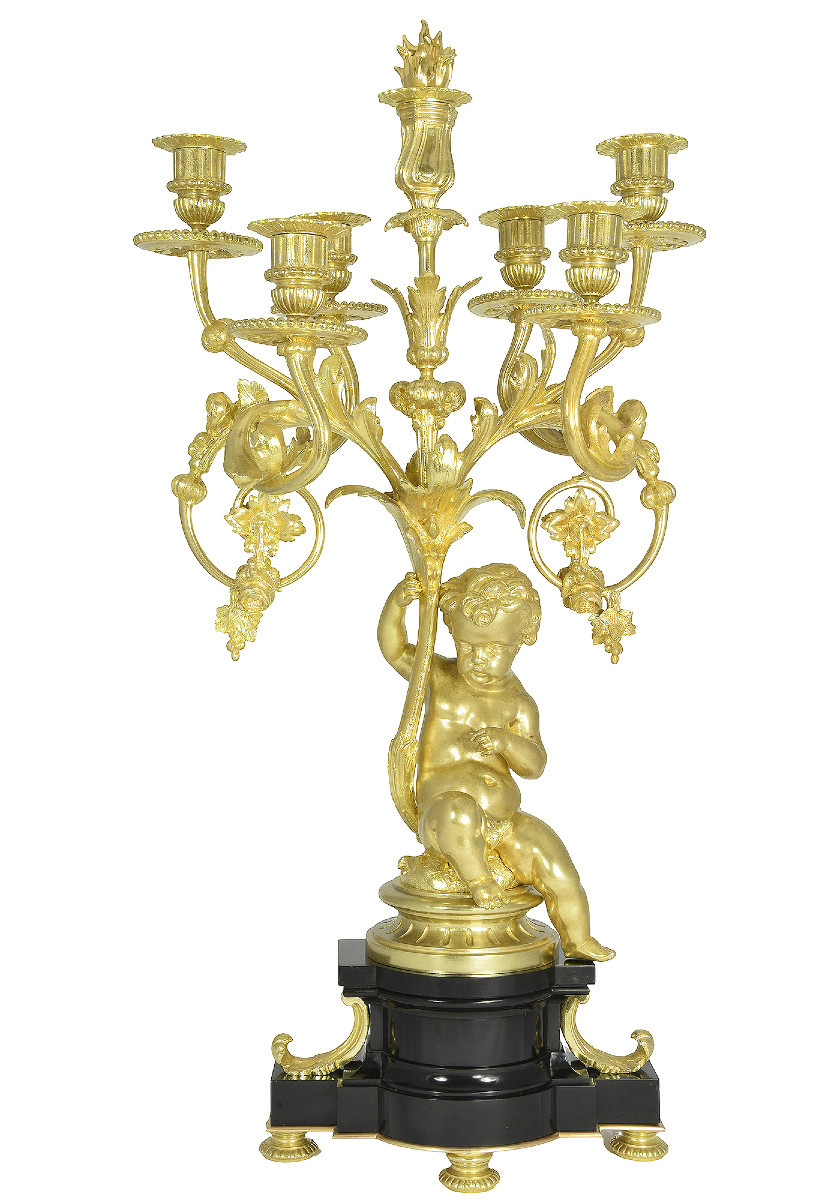 Xl Candelabra Gilt Bronze Napoléon III