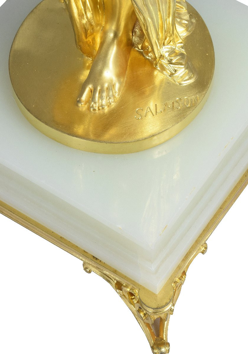 Pendule au porteur Sculpteur : Salmson / Horloger : Farret-photo-3