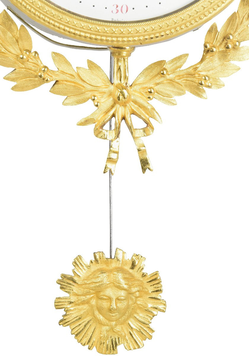 Clock Portico Marble Enameller Dubuisson-photo-1