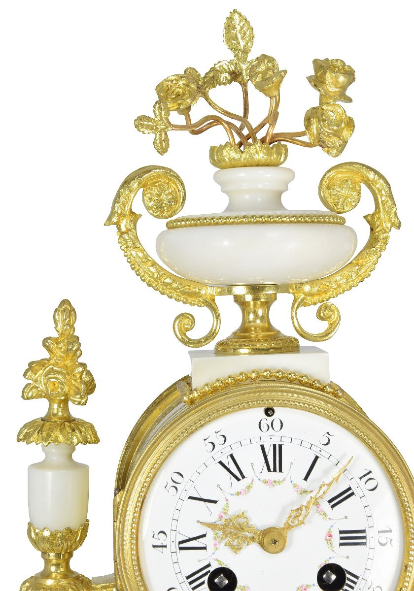  Clock Portico In Marble And Gilded Bronze Napoléon III-photo-1