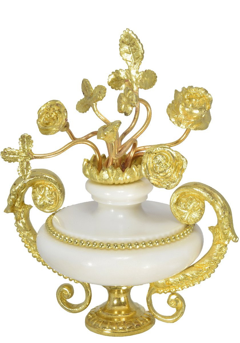  Clock Portico In Marble And Gilded Bronze Napoléon III-photo-4