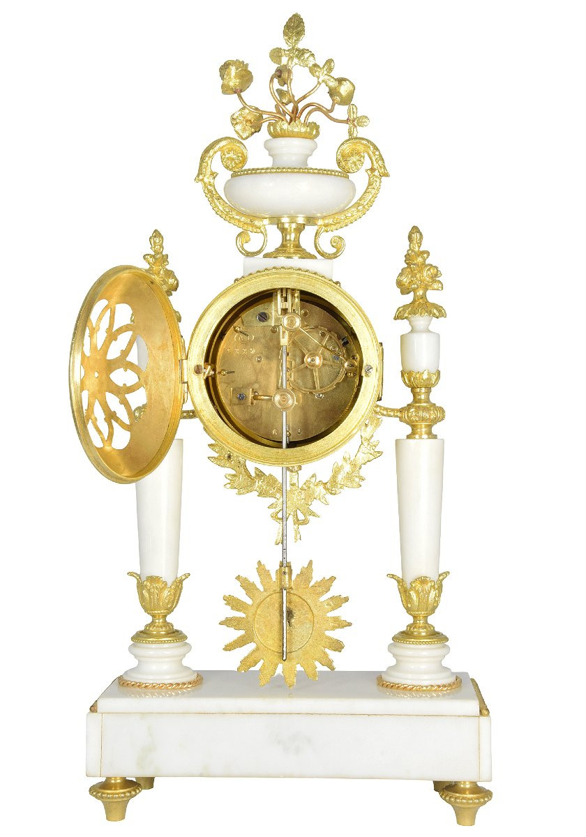  Clock Portico In Marble And Gilded Bronze Napoléon III-photo-5