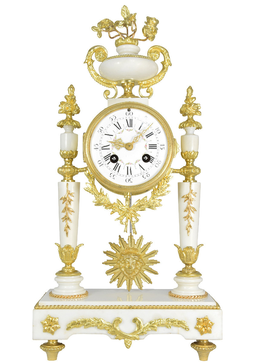  Clock Portico In Marble And Gilded Bronze Napoléon III