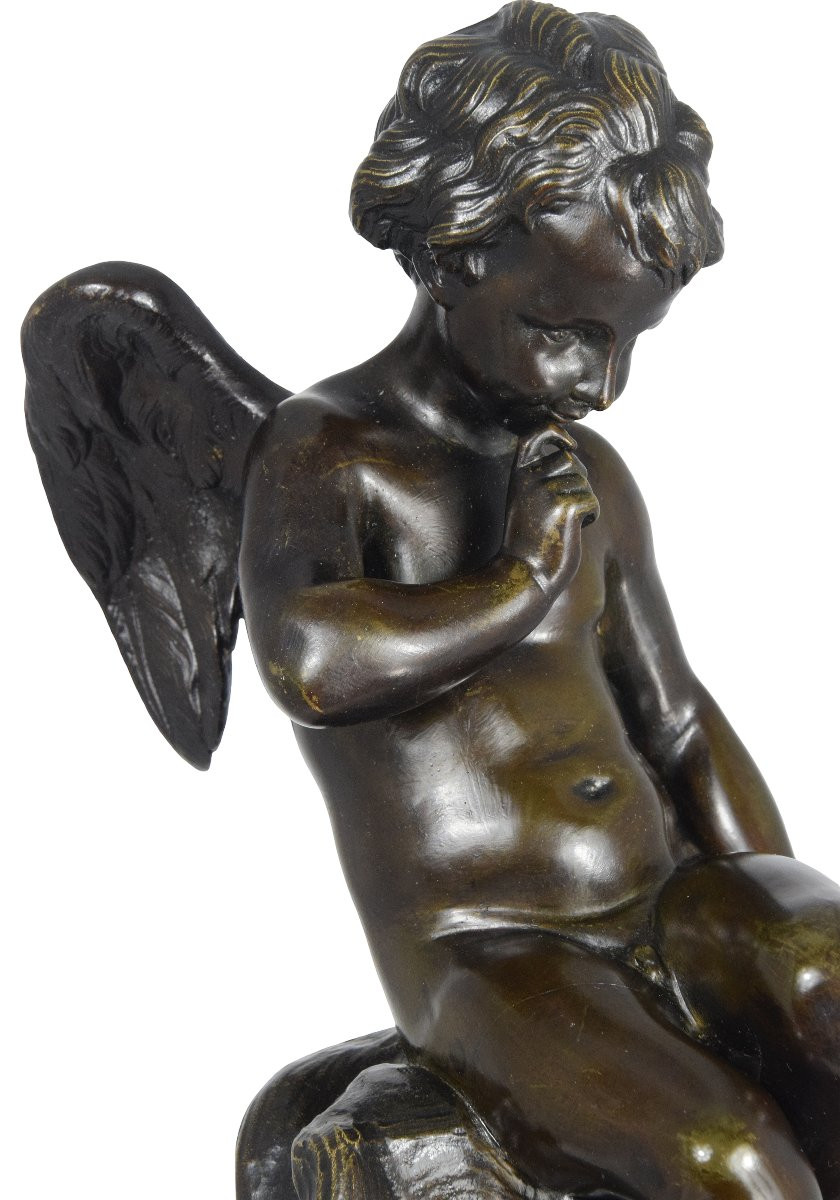 Clock "threatening Love" Louis XVI XIXème-photo-5