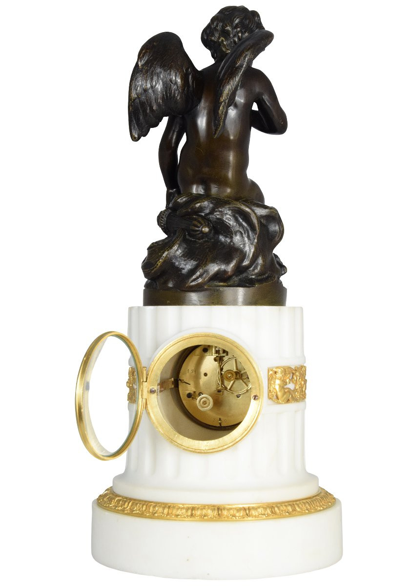 Clock "threatening Love" Louis XVI XIXème-photo-6