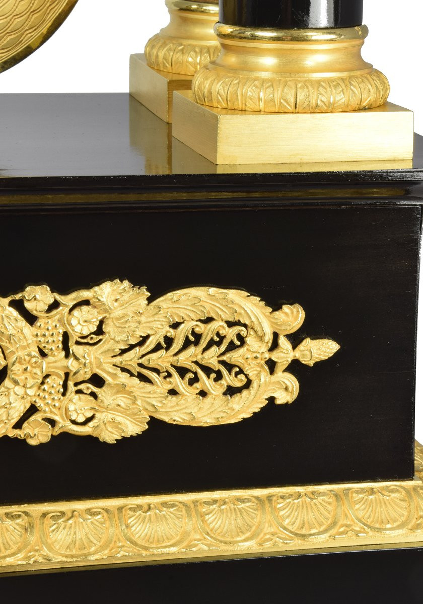 Grande Pendule portique Horloger : Caillot 1830-photo-4