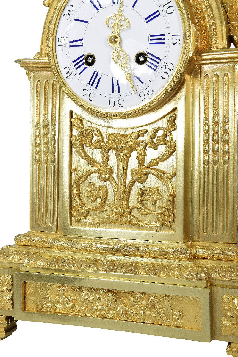 Clock In Gilded Bronze Napoléon III-photo-2