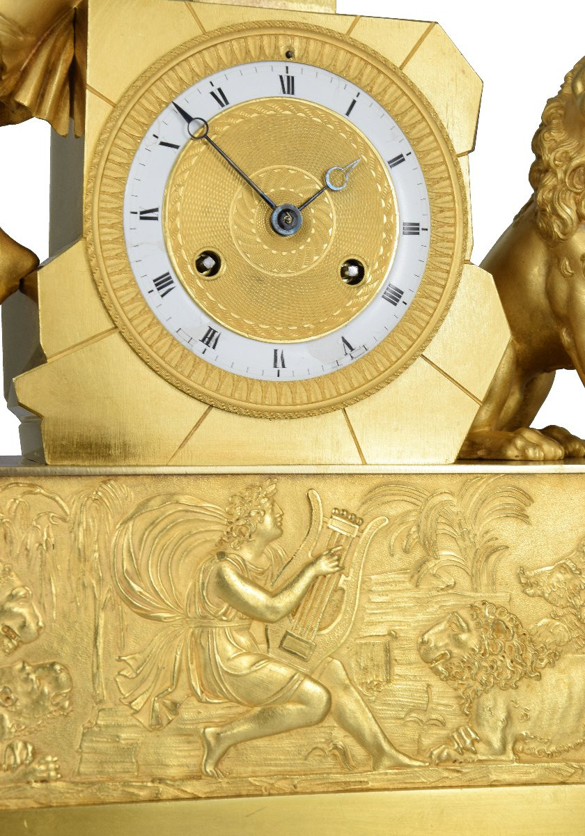 Pendule "Orphée charmant les bêtes sauvages" mythologique-photo-2