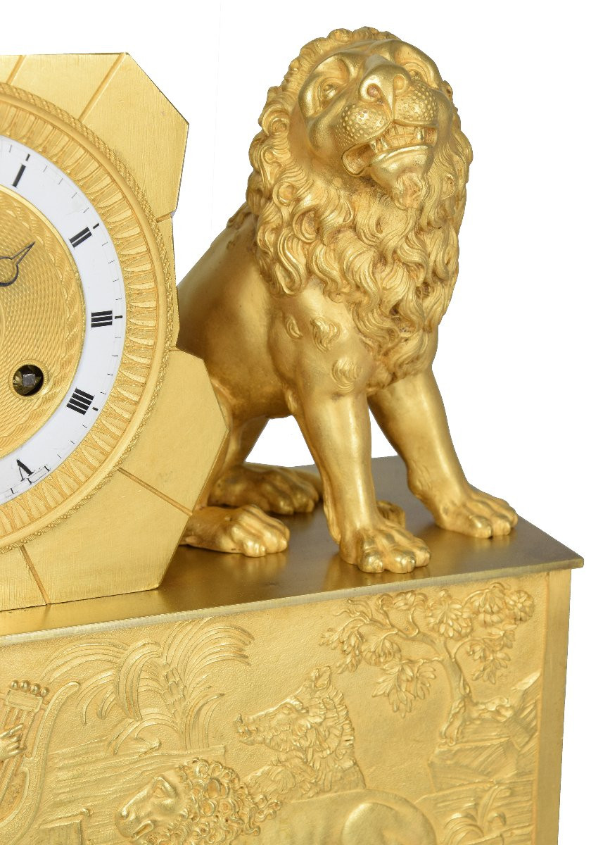 Pendule "Orphée charmant les bêtes sauvages" mythologique-photo-3