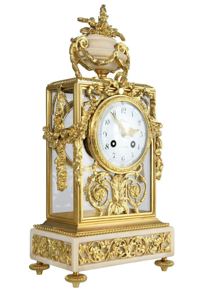  Clock Napoléon III Glass Cage Watchmaker: Marti 1889-photo-4