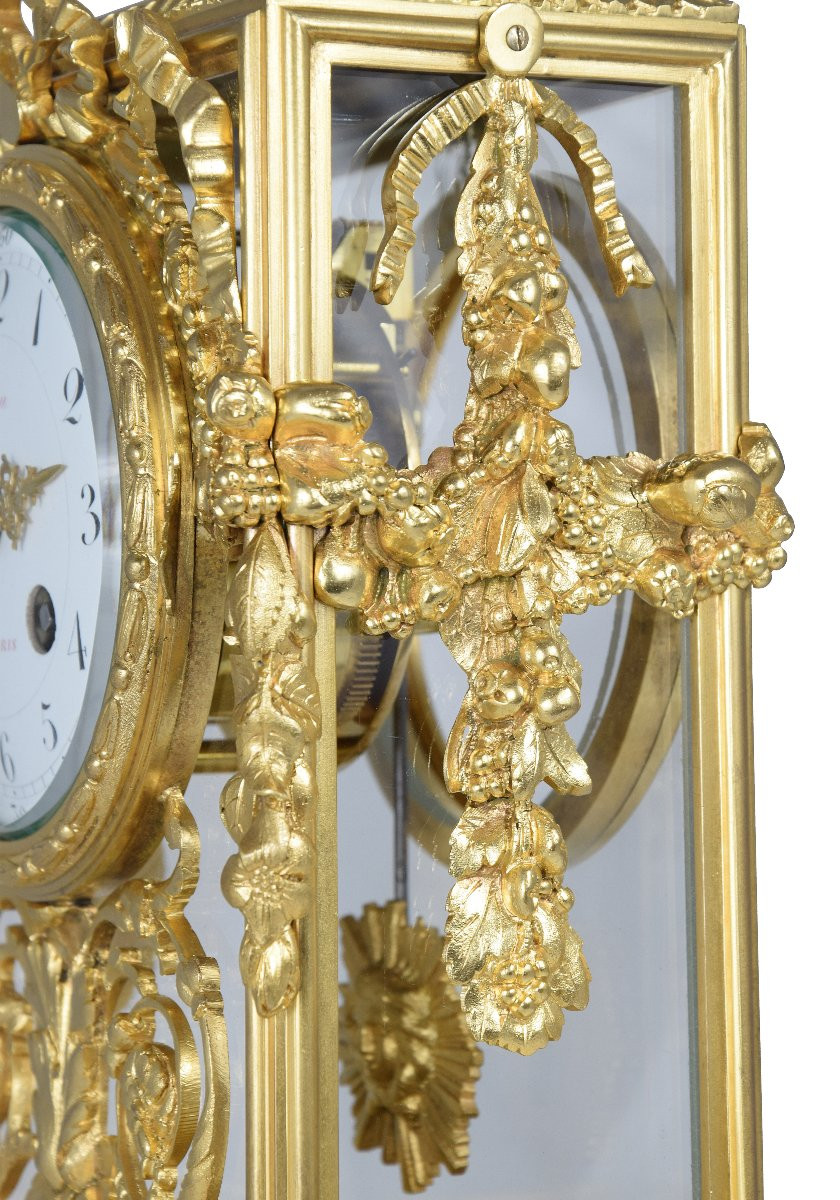  Clock Napoléon III Glass Cage Watchmaker: Marti 1889-photo-1