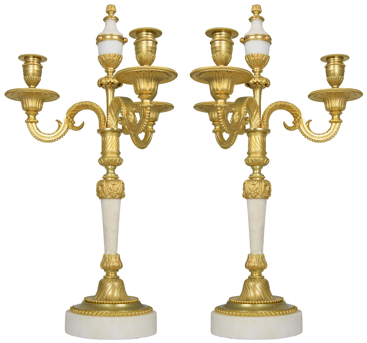Pair Of Candlesticks 19th Century Empire Style