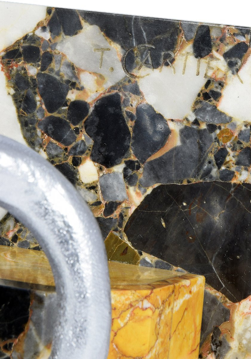 Clock Art Deco With Feline By T. Cartier-photo-5